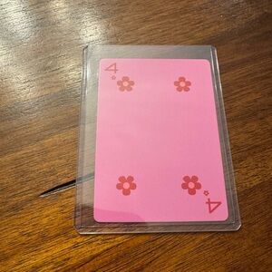 🌹 Marc Jacobs Playing Card -‎ 4 of Flowers